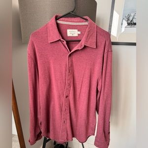 The Normal Brand Puremeso Acid Wash Button Up Shirt - size large